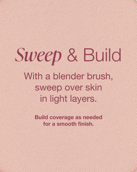 Mineral Fusion pressed powder dabbed with sponge for quick shine control benefit
