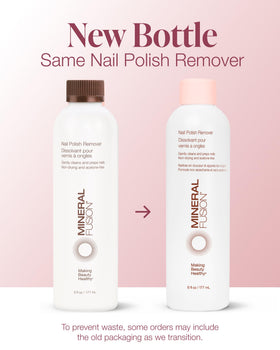 Mineral Fusion bottle closeup with cap and label highlighting non-drying formula