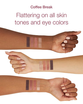 Mineral Fusion applied on eyelid showing natural-to-smokey gradient and blendability