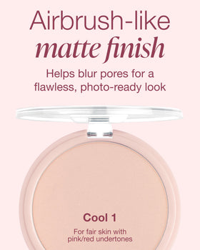 Mineral Fusion brush applying powder to cheek for even coverage and shine control
