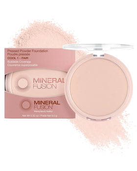 Mineral Fusion compact front view showing matte finish and packaging benefit