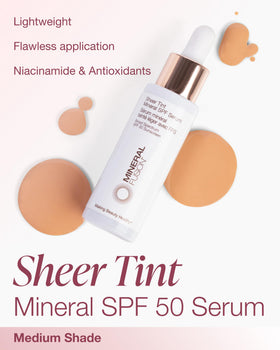 Mineral Fusion dropper dispensing serum illustrating precise application control