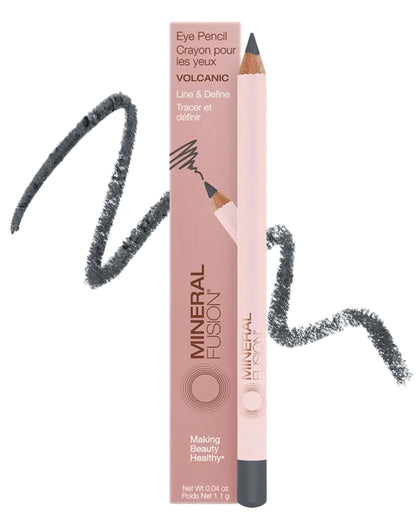 Mineral Fusion eye pencil front packaging showing volcanic grey shade and clean branding