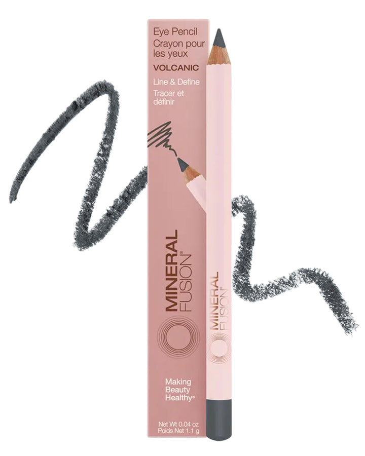 Mineral Fusion eye pencil front packaging showing volcanic grey shade and clean branding