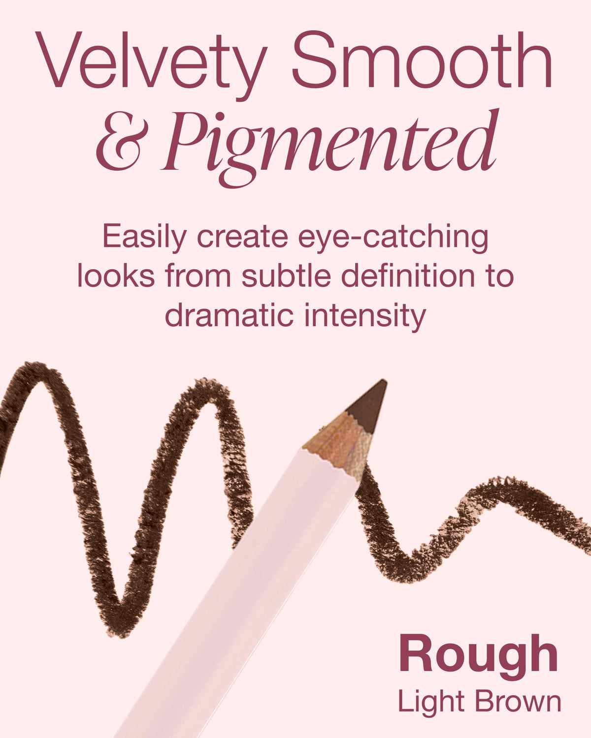 Mineral Fusion eye pencil texture stroke on skin demonstrating blendable pigment