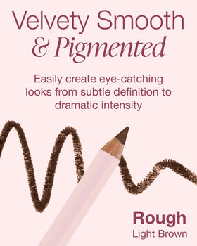 Mineral Fusion eye pencil texture stroke on skin demonstrating blendable pigment