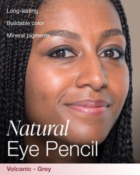 Mineral Fusion pencil tip close-up highlighting smooth glide and precise application