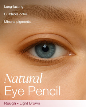 Mineral Fusion eye pencil tip close-up highlighting smooth glide benefit