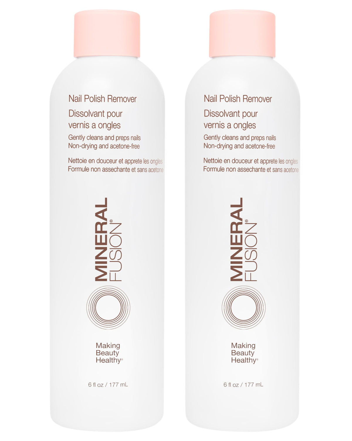Mineral Fusion front packaging showing gentle acetone-free remover benefits