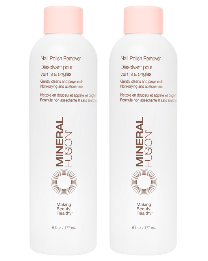 Mineral Fusion front packaging showing gentle acetone-free remover benefits