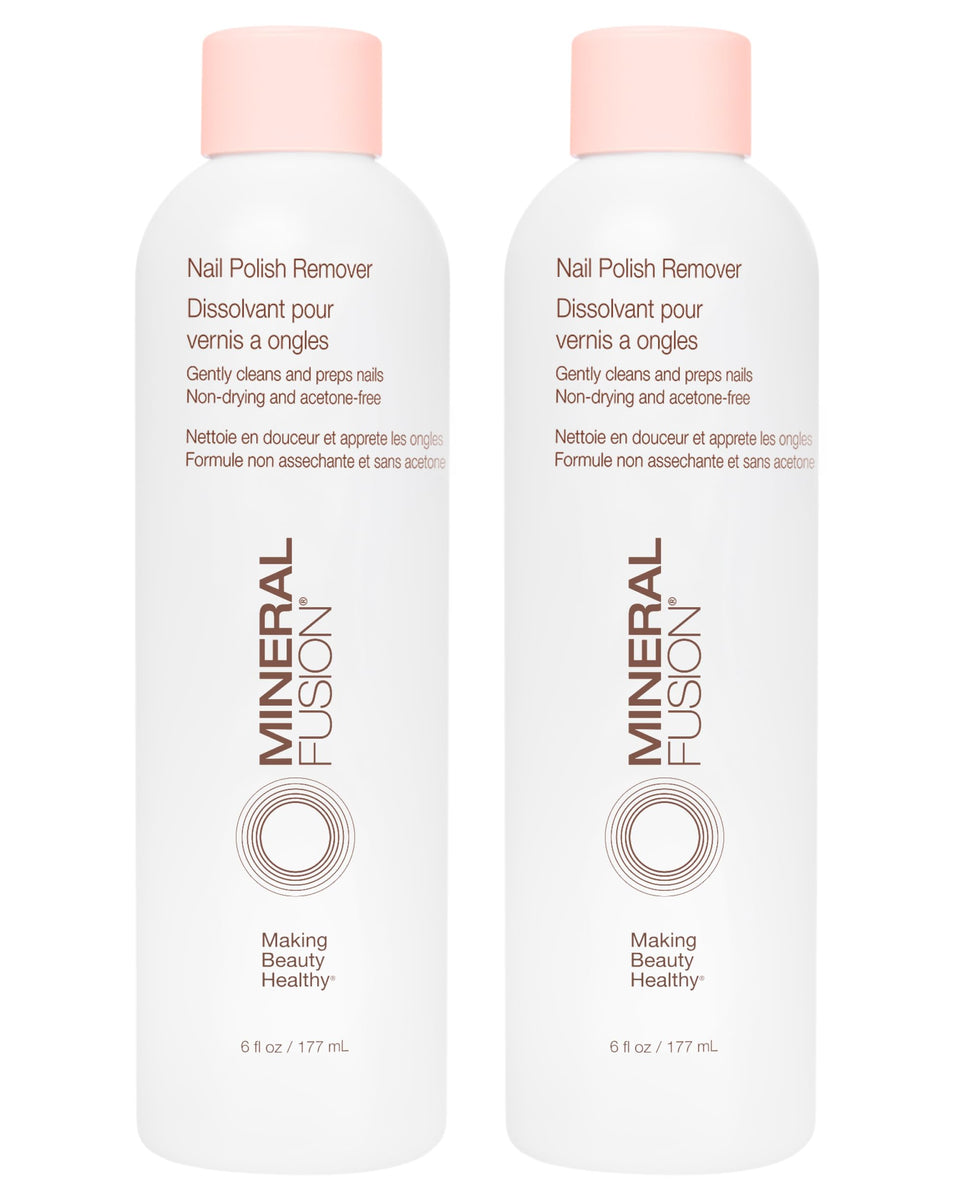 Mineral Fusion front packaging showing gentle acetone-free remover benefits