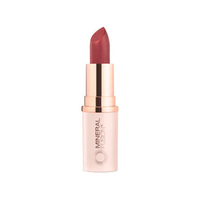 Mineral Fusion texture swipe of lipstick on skin showing creamy finish and coverage