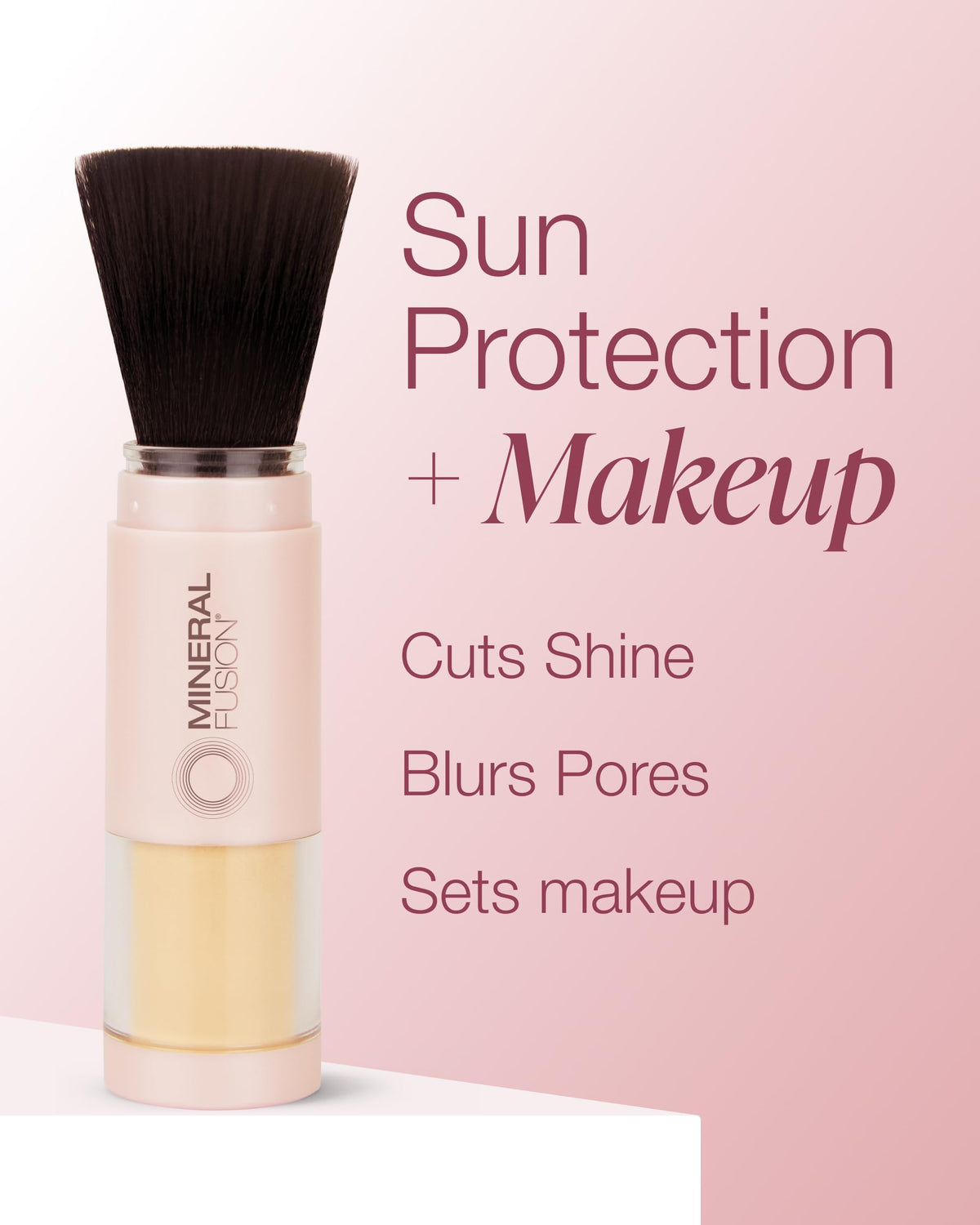 Mineral Fusion applied over foundation showing seamless touch-up benefit