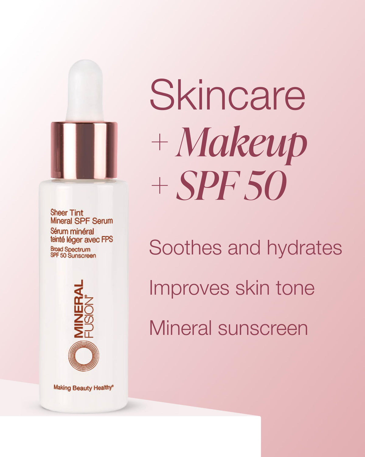Mineral Fusion product label with ingredient highlights for transparency and safety