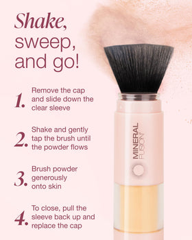Mineral Fusion label closeup listing clean-beauty ingredients and safety