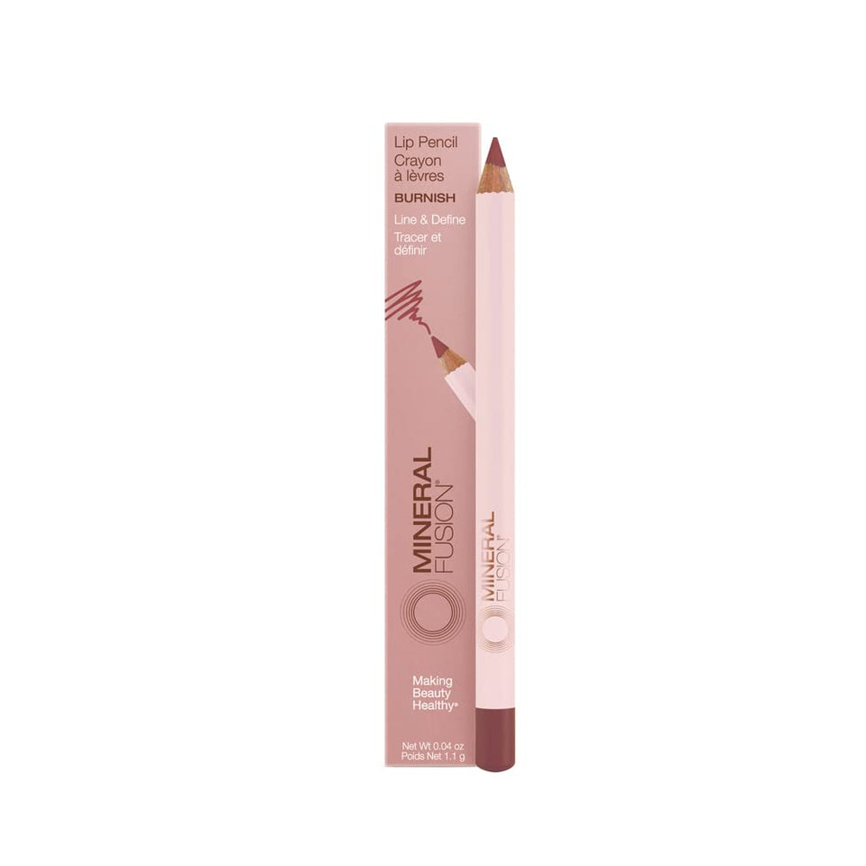 Mineral Fusion front packaging showing Burnish pencil, clear product identity and benefit