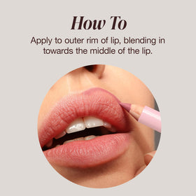 Mineral Fusion Burnish applied on lips in lifestyle shot for natural finished look