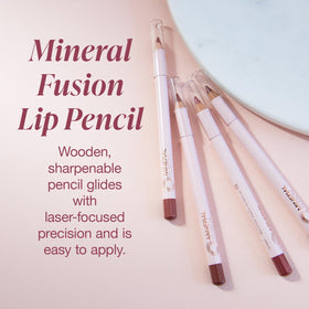 Mineral Fusion pencil tip close-up demonstrating smooth application and precision