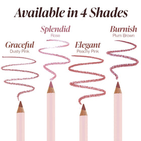 Mineral Fusion size comparison with hand showing compact 0.04 oz pencil for travel convenience