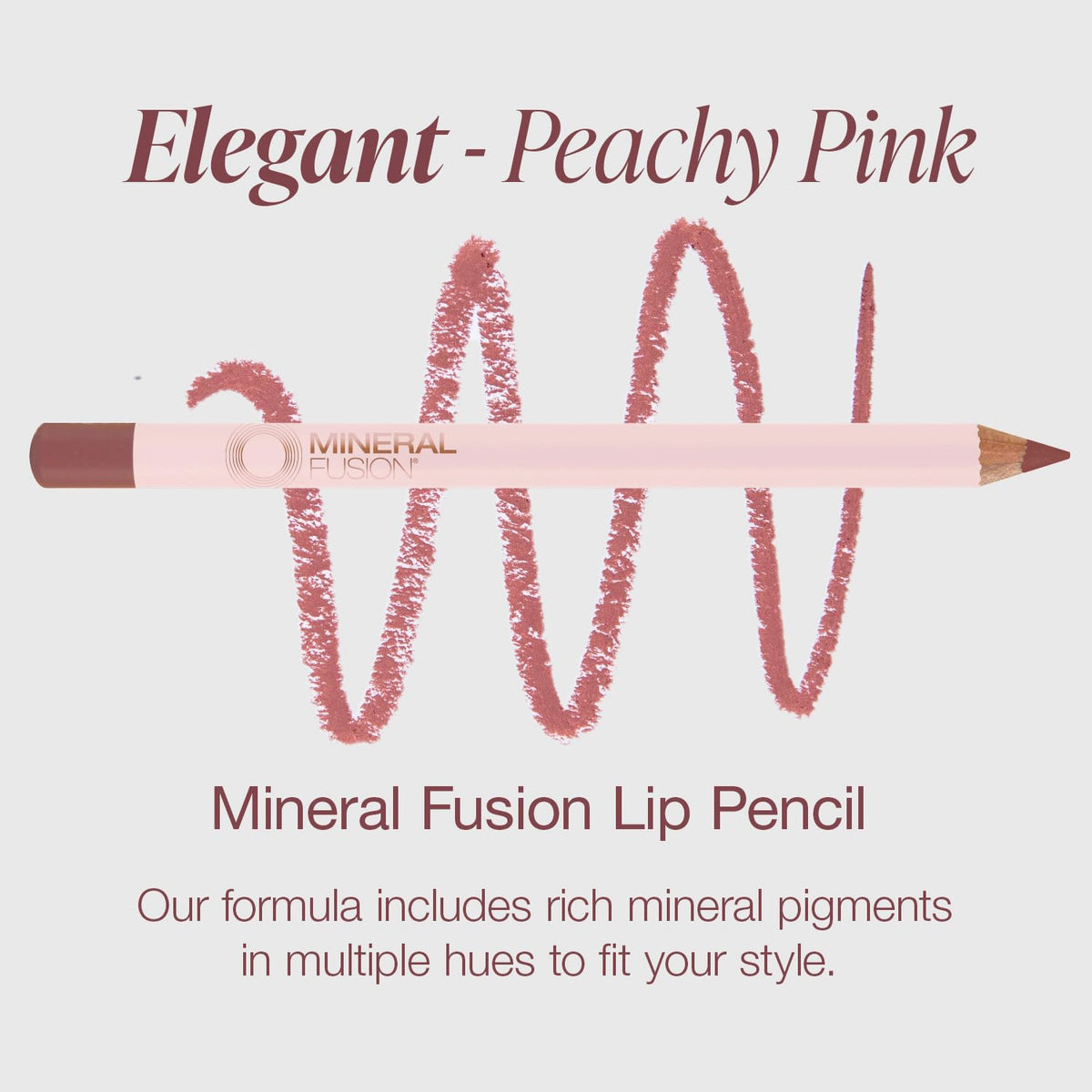 Mineral Fusion swatch stroke showing velvety mineral pigment and buildable color payoff