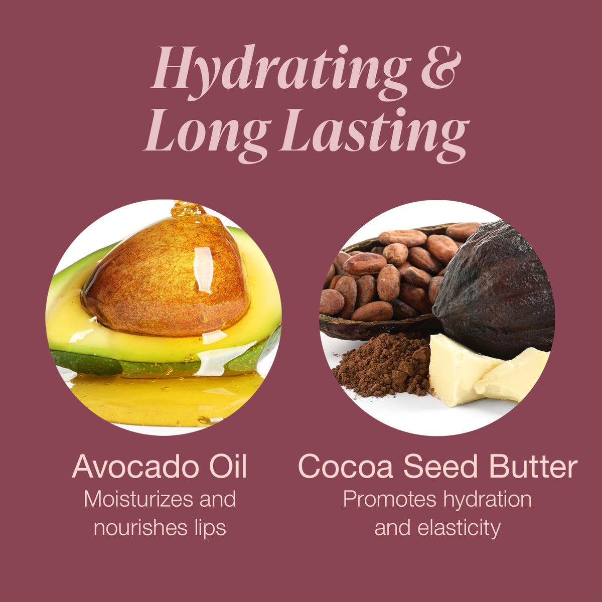 Mineral Fusion avocado oil ingredient close-up signaling nourishing lip care