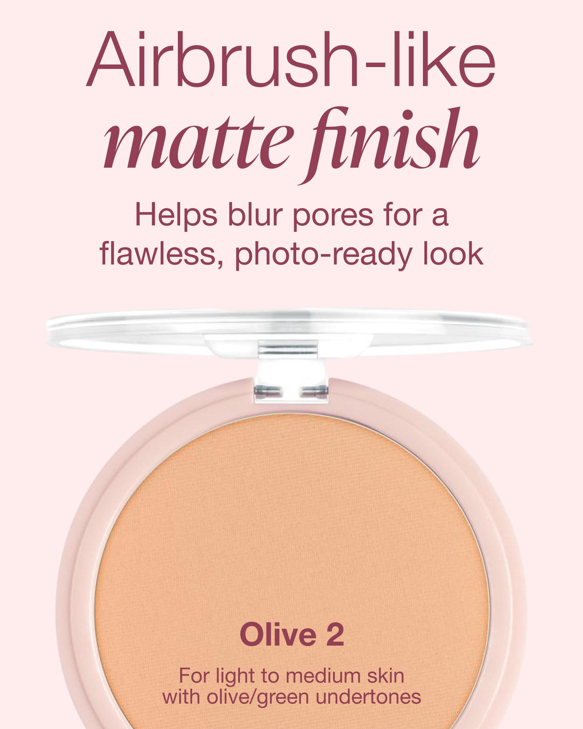 Close-up of pressed powder surface highlighting Mineral Fusion blur and pore-softening