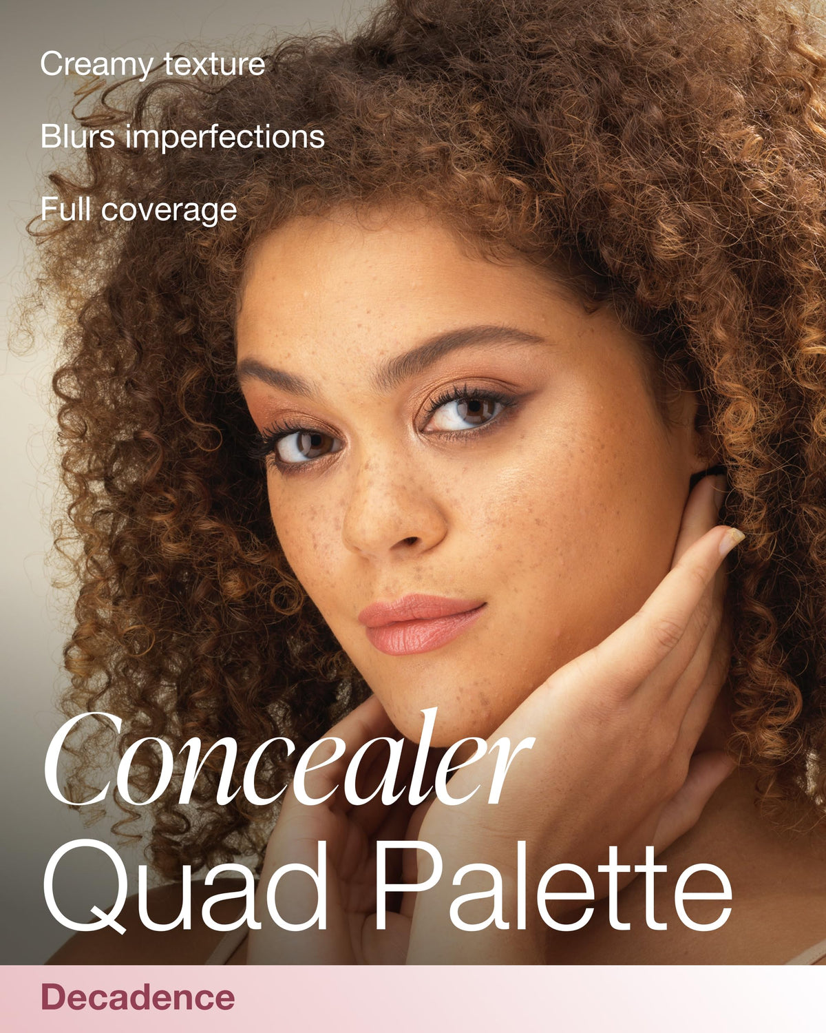 Mineral Fusion open palette revealing four warm to dark cream concealer shades for mixing