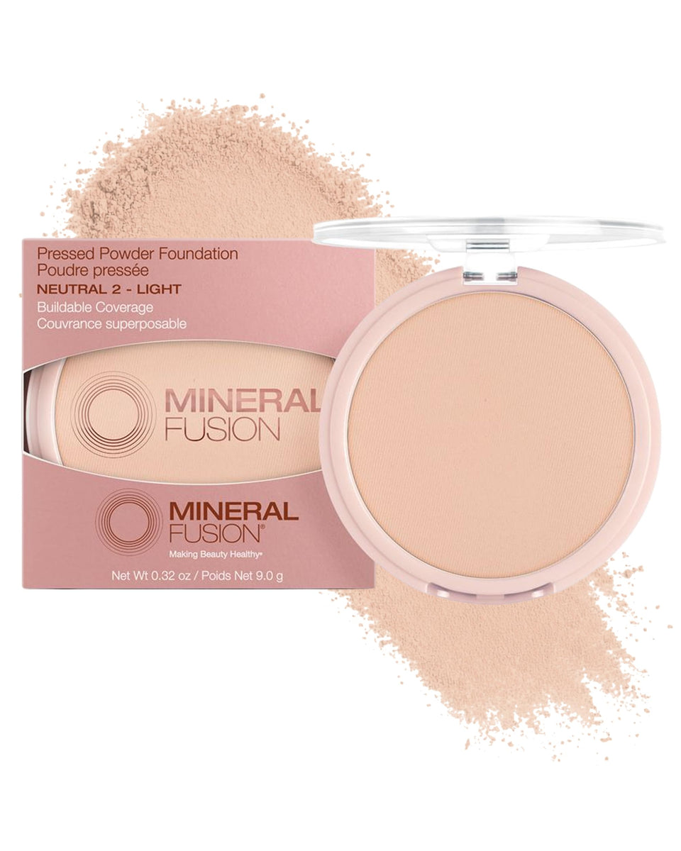 Mineral Fusion compact front view shows sleek packaging and travel-ready convenience