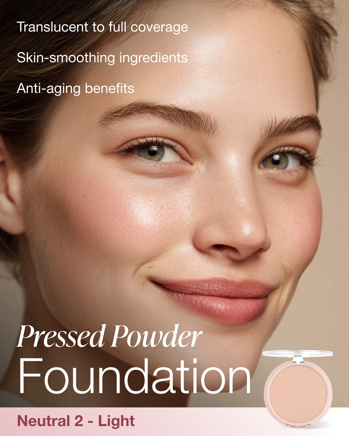 Mineral Fusion open pan close-up highlighting triple-milled silky powder texture