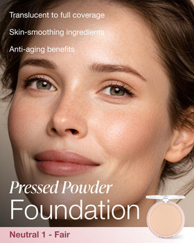 Mineral Fusion close-up powder texture highlighting silky finish and smooth application