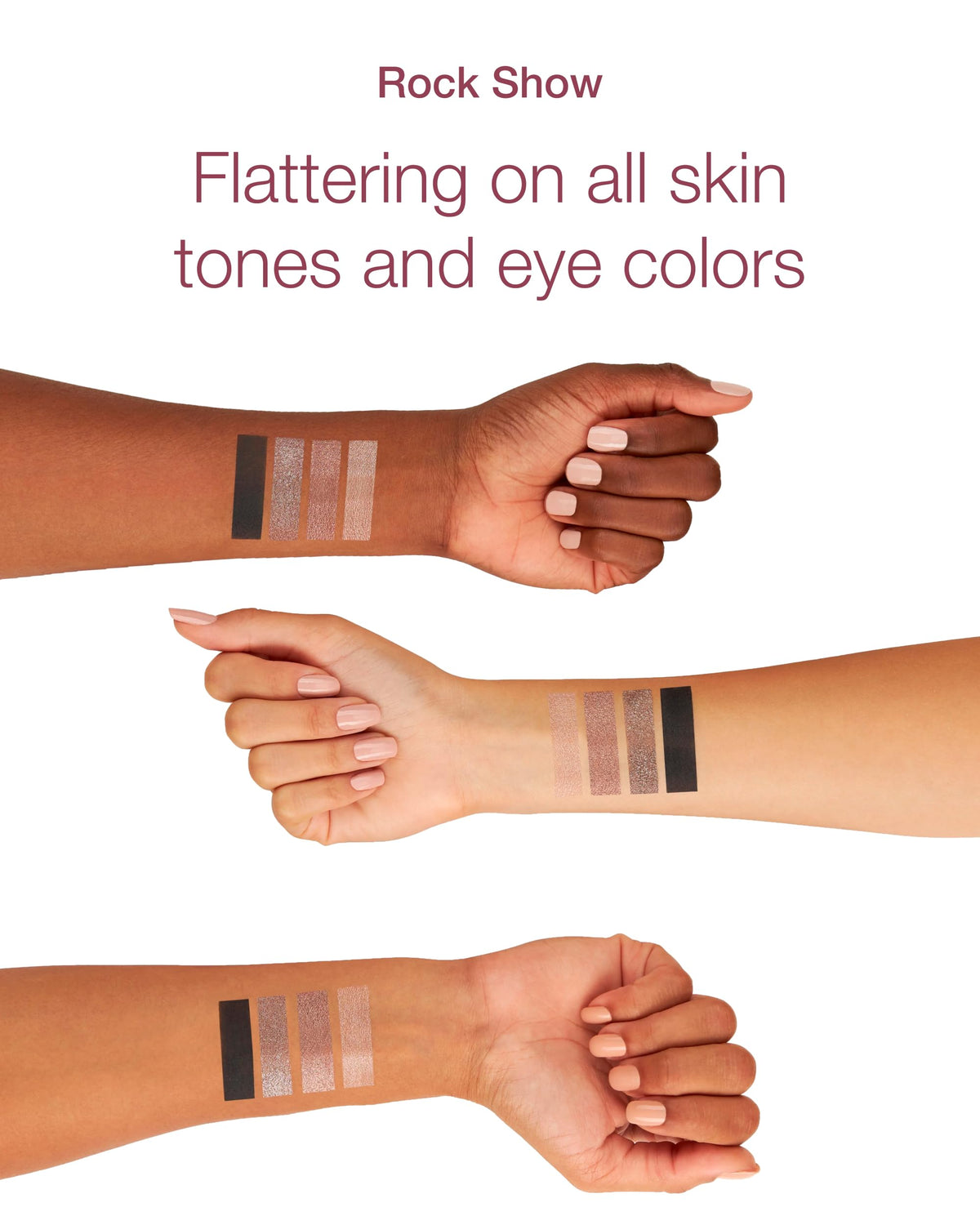 Mineral Fusion application with brush placing pigment precisely for crease definition and blending