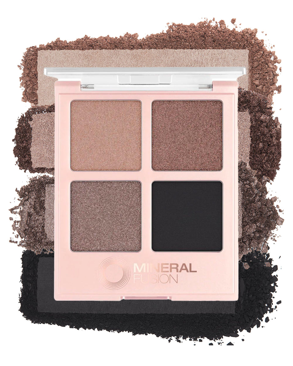 Mineral Fusion front packaging shows compact palette and brand logo for travel-ready convenience