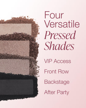 Mineral Fusion swatches on arm demonstrating buildable silvers and charcoals for layered intensity