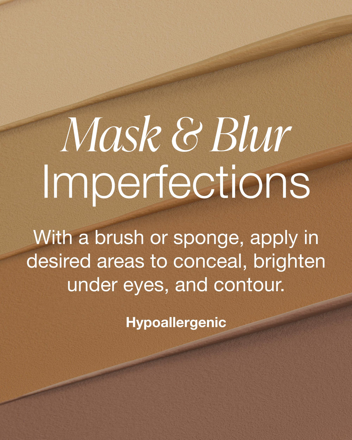 Mineral Fusion arm swatches of all four shades to compare warm-to-deep tones quickly