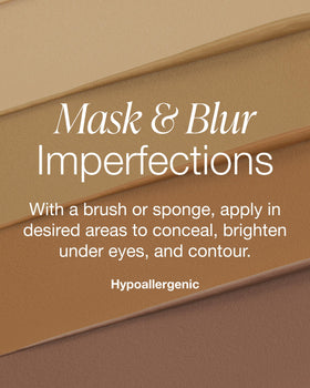 Mineral Fusion arm swatches of all four shades to compare warm-to-deep tones quickly