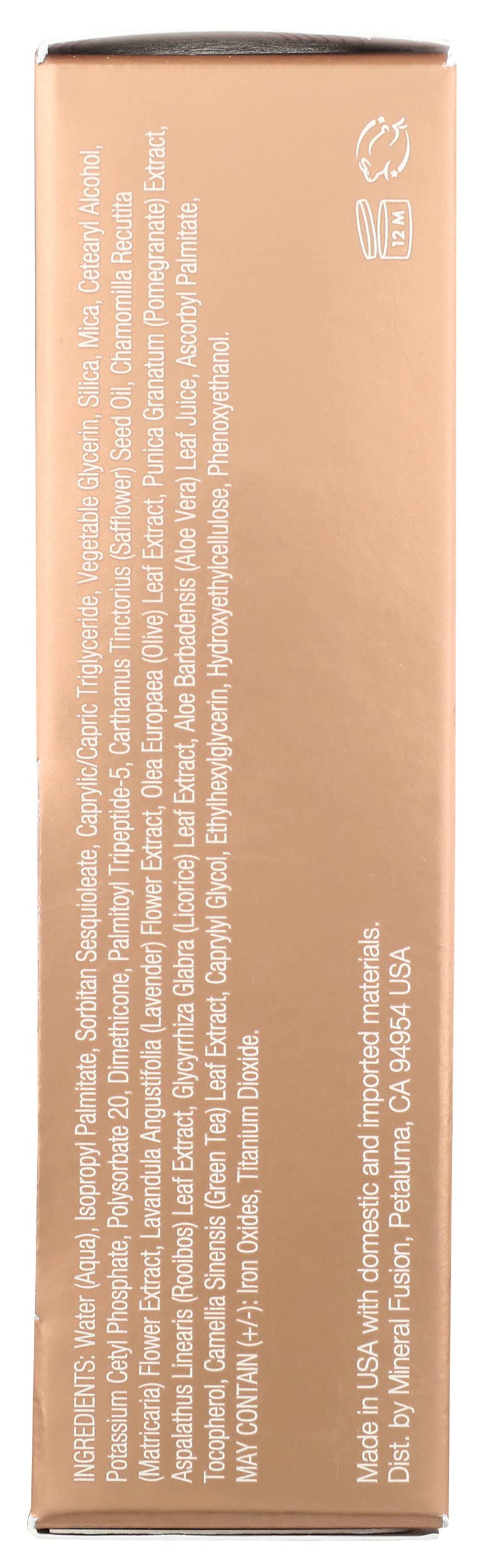 Mineral Fusion bottle next to coin showing 1 fl oz travel-friendly size benefit