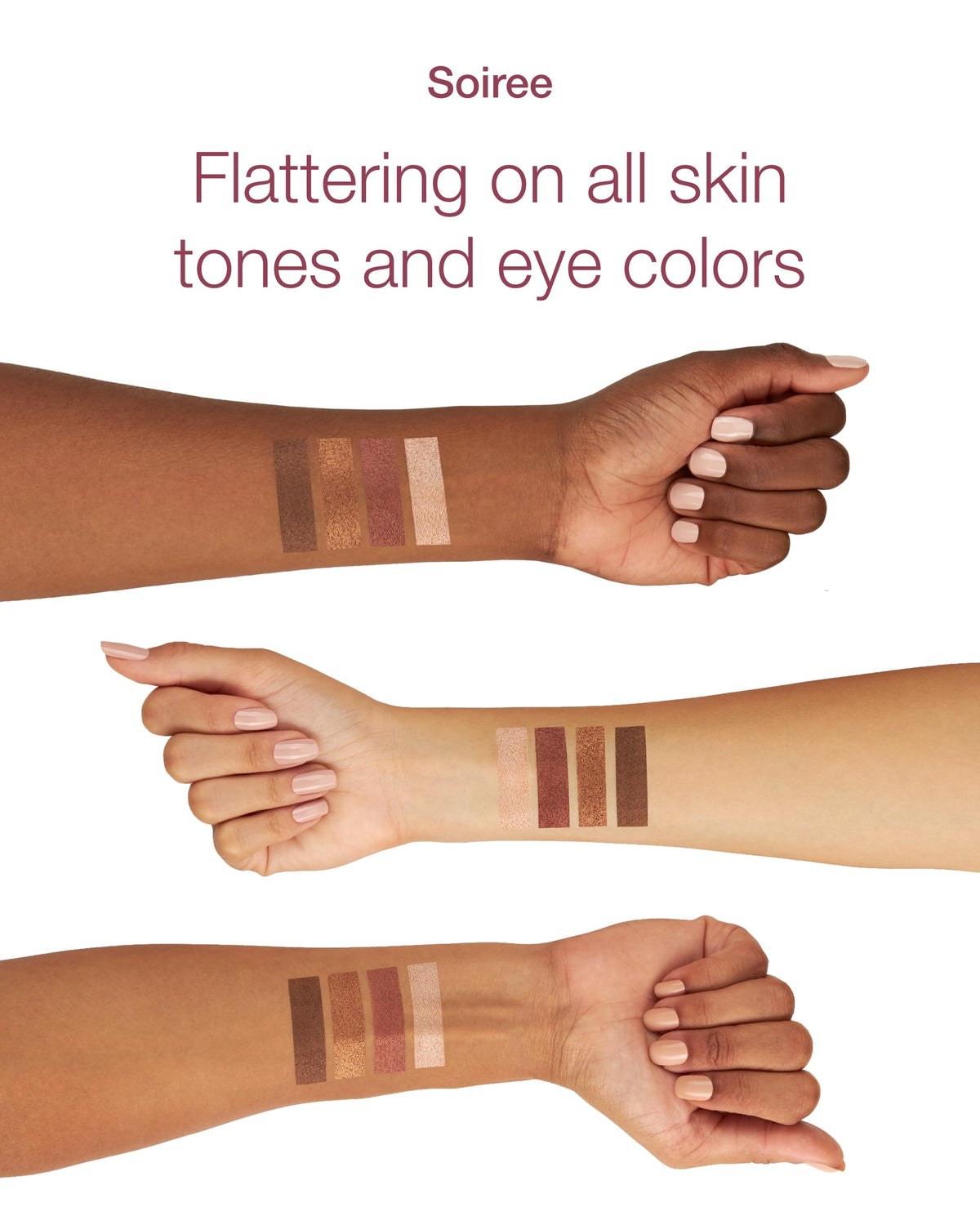 Mineral Fusion application on eye showing blendable colors and definition