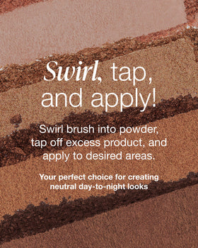 Mineral Fusion palette held in hand showing compact size for portability