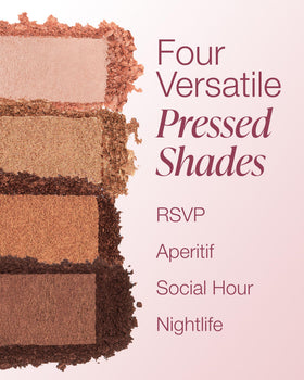 Mineral Fusion swatches on arm demonstrating shade payoff and finish variety
