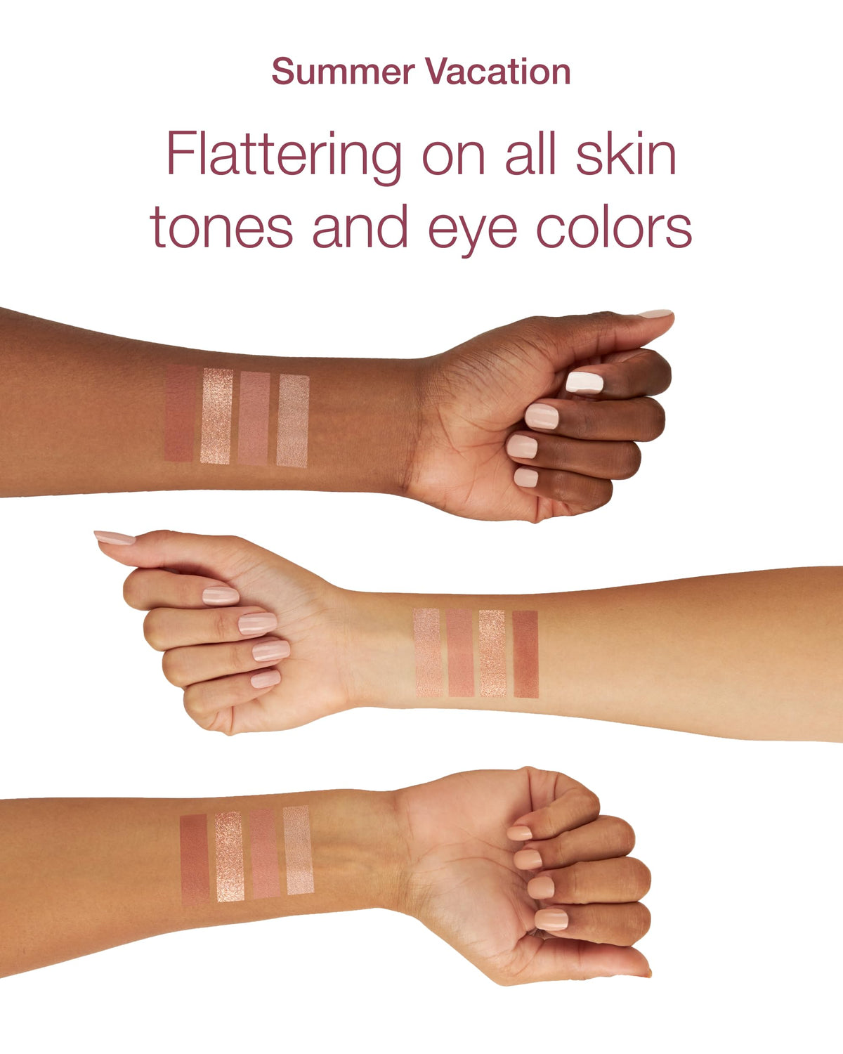 Mineral Fusion brush applying shade showing easy pick-up and even application benefit