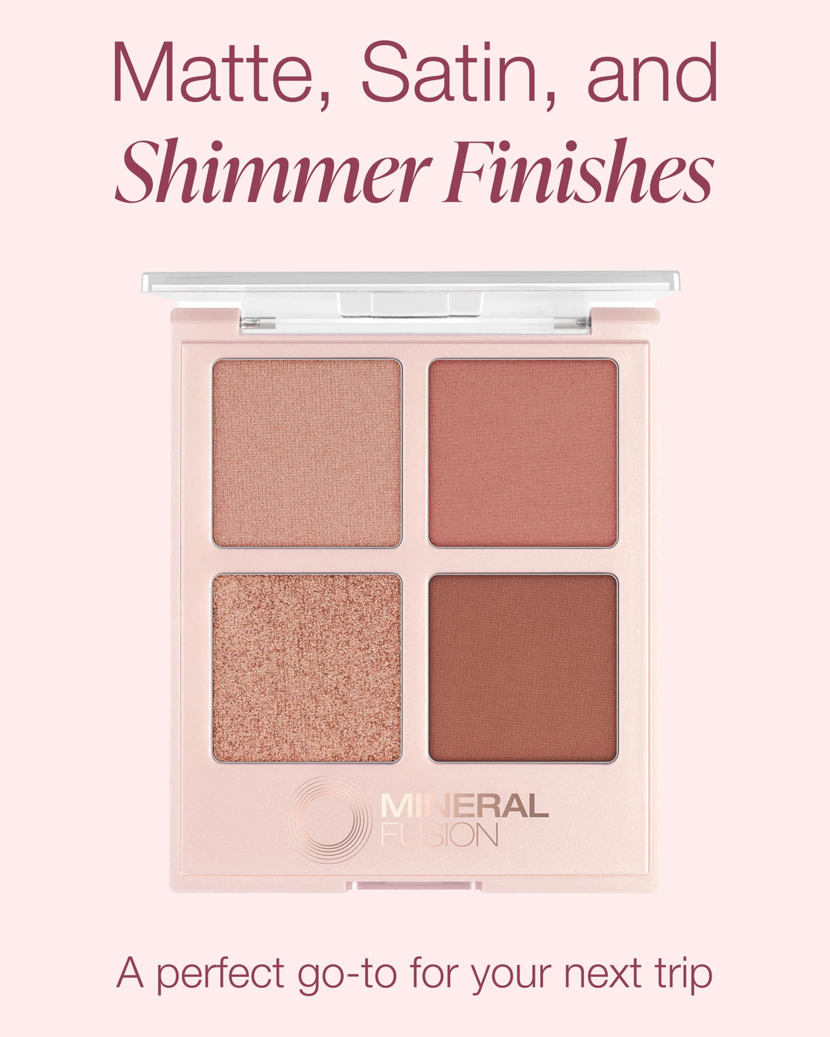 Mineral Fusion powder texture close-up showing smooth, blendable finish benefit
