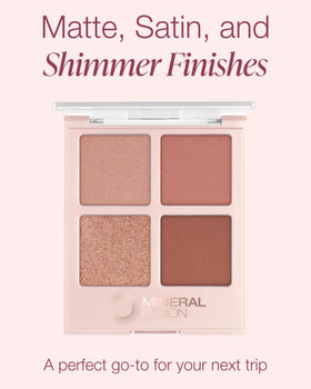 Mineral Fusion powder texture close-up showing smooth, blendable finish benefit