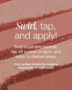 Mineral Fusion on model showing wearable daytime-to-night eye look benefit