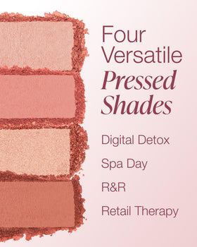 Mineral Fusion swatches on arm showing pigment payoff and blendability benefit