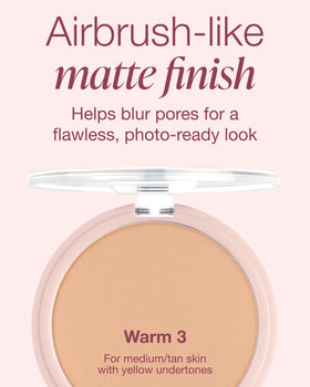 Mineral Fusion powder texture close-up illustrating fine, triple-milled finish