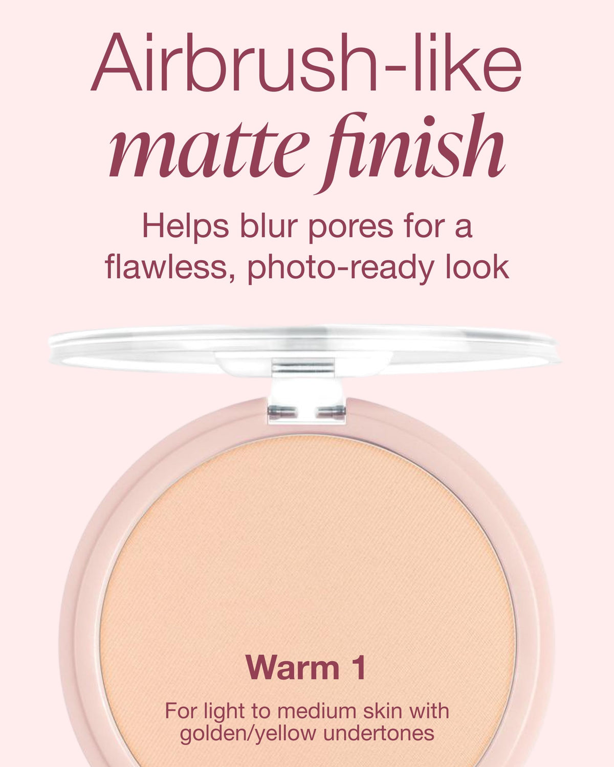 Close-up texture of Mineral Fusion powder demonstrating fine milled finish and blur benefit