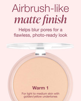 Close-up texture of Mineral Fusion powder demonstrating fine milled finish and blur benefit