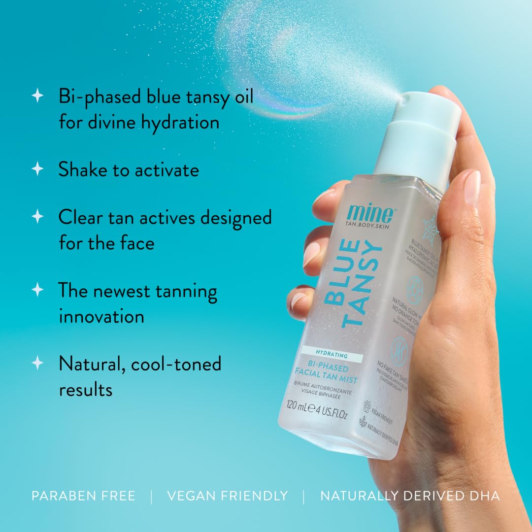 MINETAN bi-phased texture being shaken to activate formula and hydration