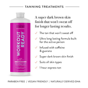MINETAN BODY.SKIN spray nozzle releasing fine mist for even coverage