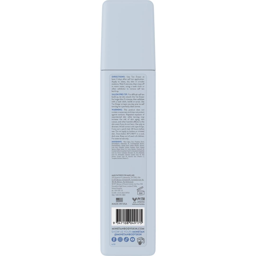 MINETAN BODY.SKIN foam dispensed from pump illustrating hydrating texture benefit